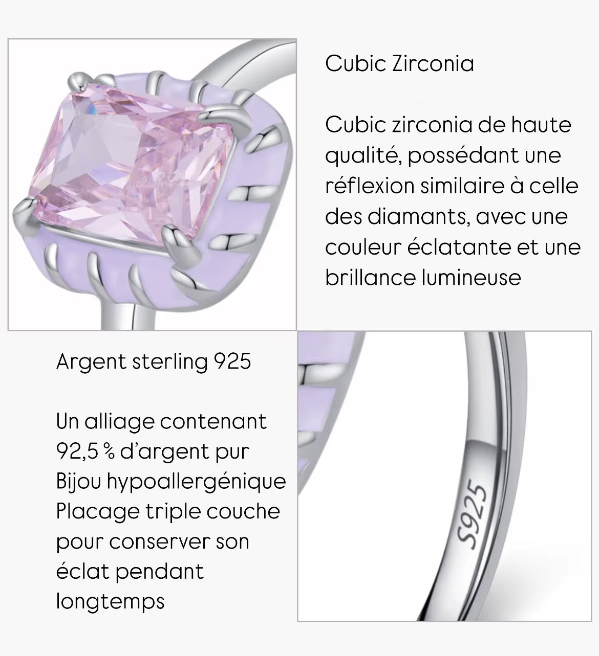 Bague Rosa -Argent 925