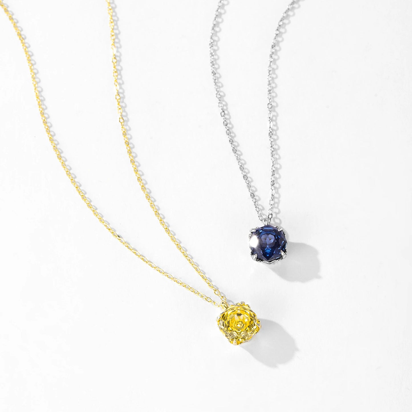 Collier Pendentif Aurora– Argent 925 & Zircon jaune