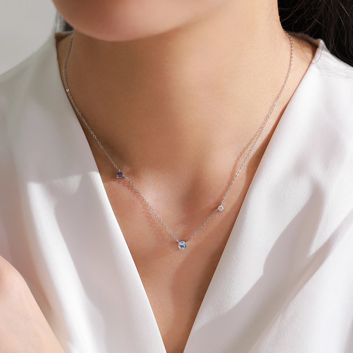 Parure “Éclat de Lune” – Élégance céleste en argent 925