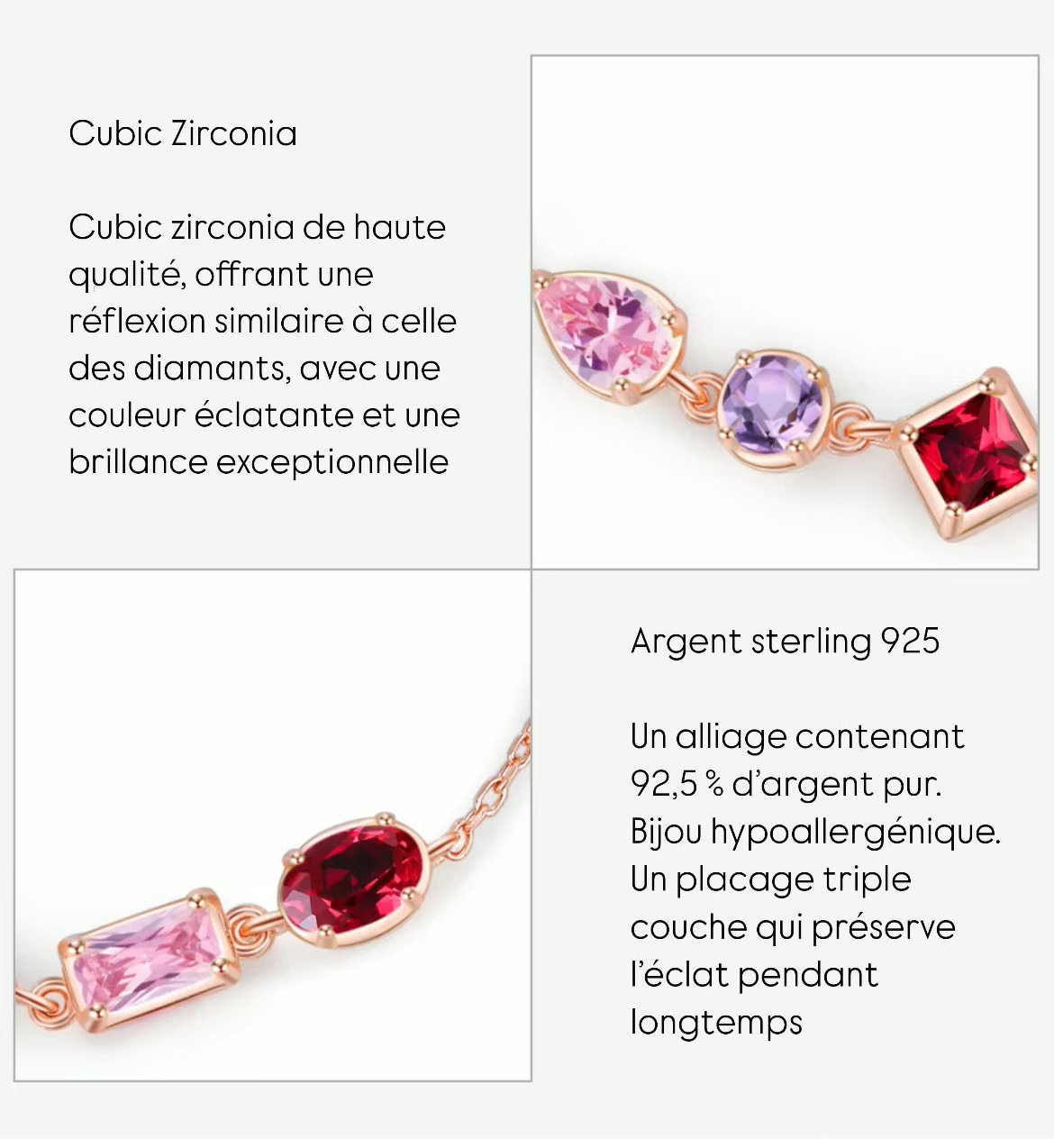 Bracelet Céline - Argent 925 or rose
