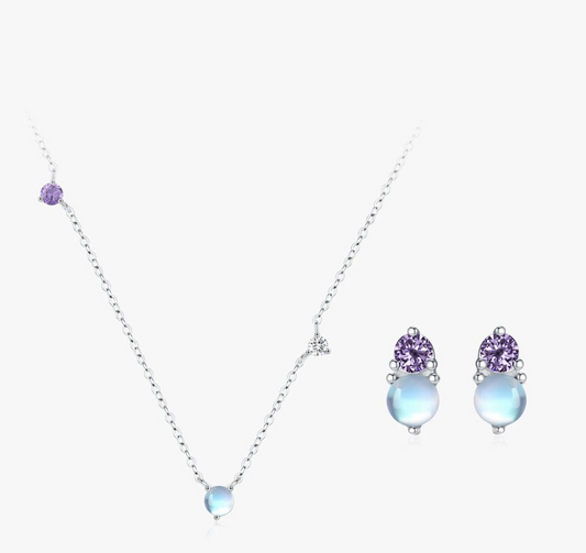 Parure “Éclat de Lune” – Élégance céleste en argent 925